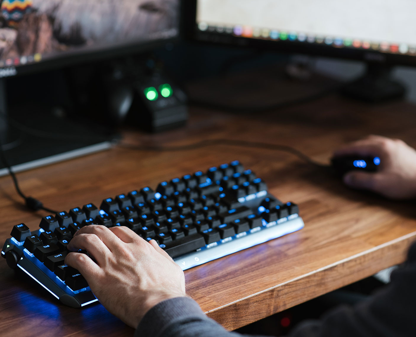 Person Working on Computer
